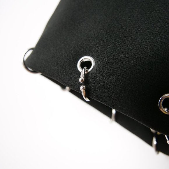 MAJE Black Dress with Piercings Neoprene - Picture 7 of 13